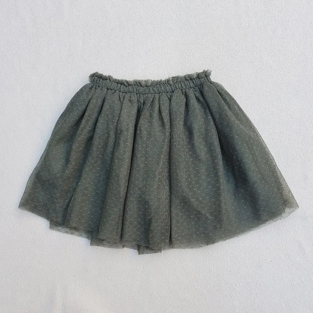 NWOT Crazy 8 Olive Green Toole Skirt Size 12-18 Months